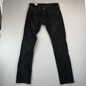 Levis 511 Jeans Mens 34x34 Black Corduroy Skinny Fit Stretch Casual Pants
